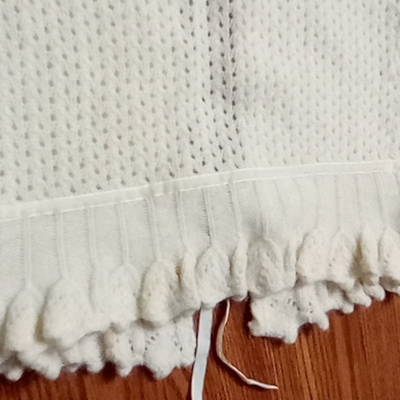 Loft extra small lamb wool Angora women's top cardigan crochet - Picture 8 of 9